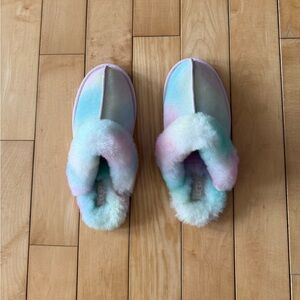 UGG Scuffette II Rainbow Blend Watercolour Slippers